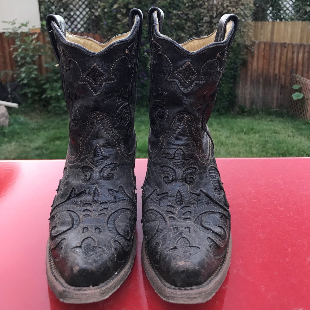 distressed cowboy boots